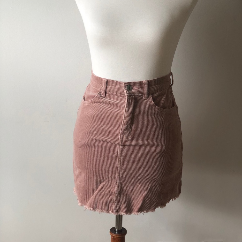 •Brandy Melville• pink corduroy skirt
